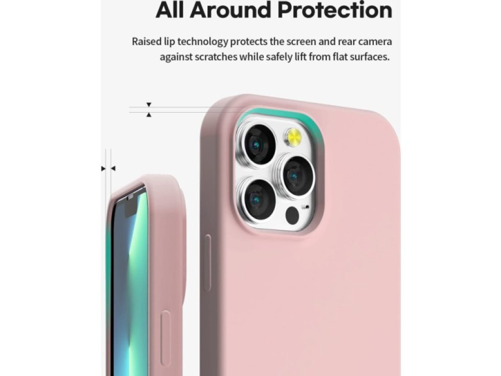 Ochranný kryt pro iPhone 13 Pro - Mercury, Silicone Pink Sand