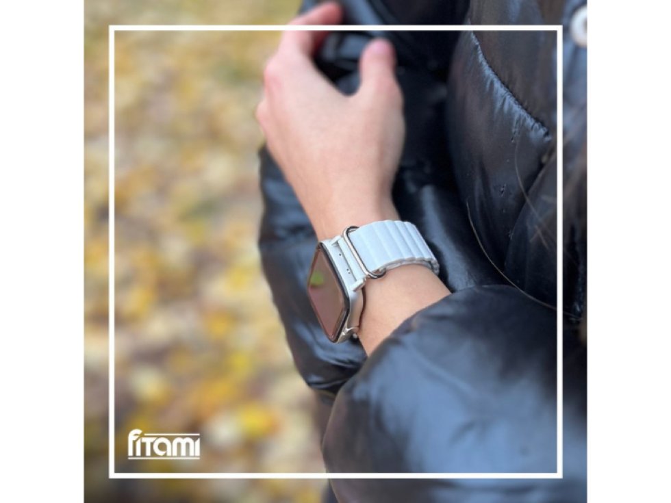 Stylový kožený řemínek s magnetem pro chytré hodinky 22mm