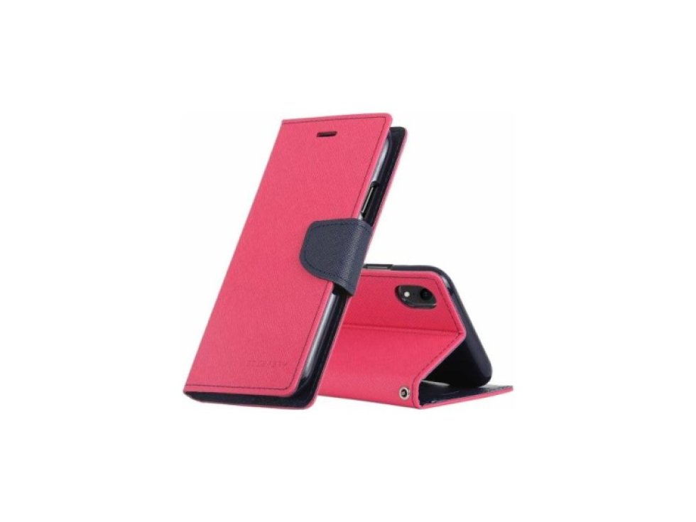 Pouzdro / kryt pro iPhone XR - Mercury, Fancy Diary HotPink/Navy