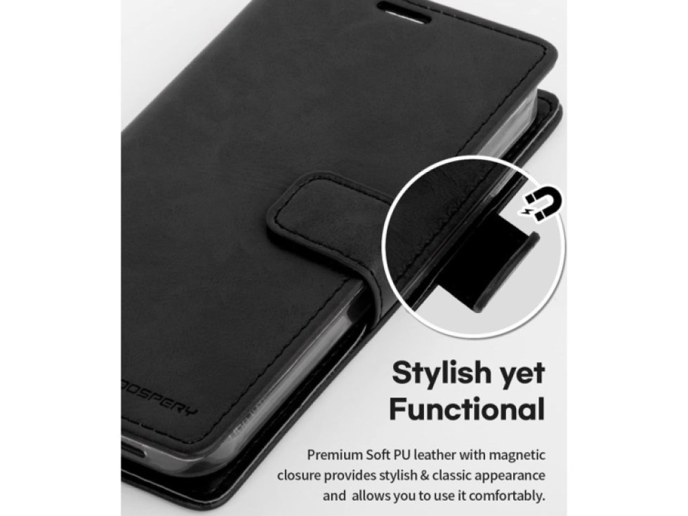 Ochranné pouzdro pro iPhone 13 Pro - Mercury, Bluemoon Diary Black