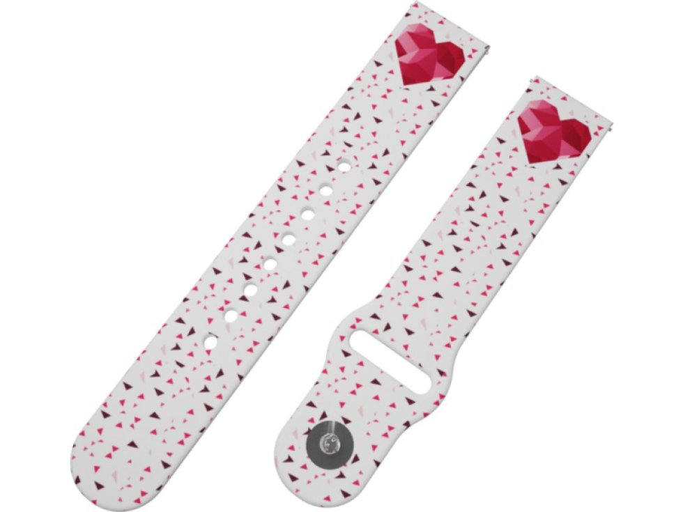 SRDCE S TROJÚHELNÍKY řemínek 22 mm