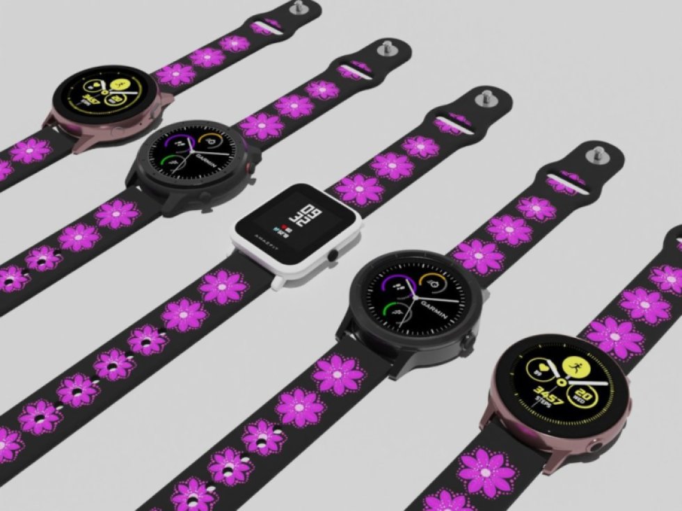 FIALOVÁ KVĚTINA řemínek 22 mm