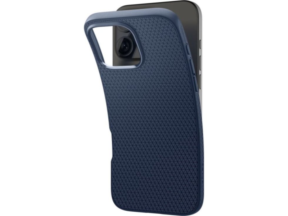 Ochranný kryt na iPhone 16 Pro - Spigen, Liquid Air Navy Blue