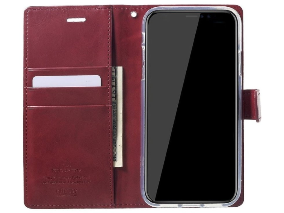 Pouzdro / kryt pro iPhone XR - Mercury, Bluemoon Diary Wine