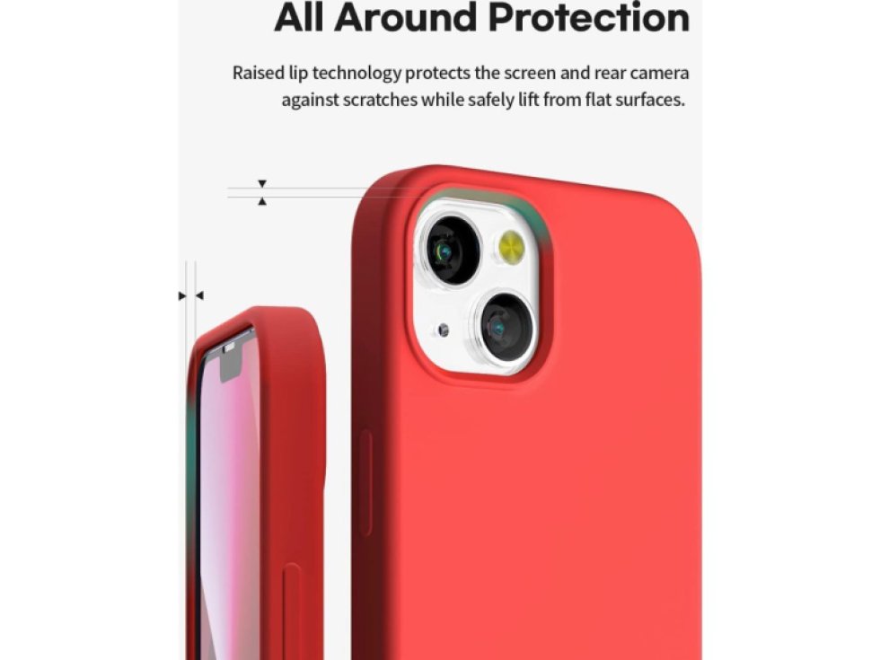 Ochranný kryt pro iPhone 13 mini - Mercury, Silicone Red