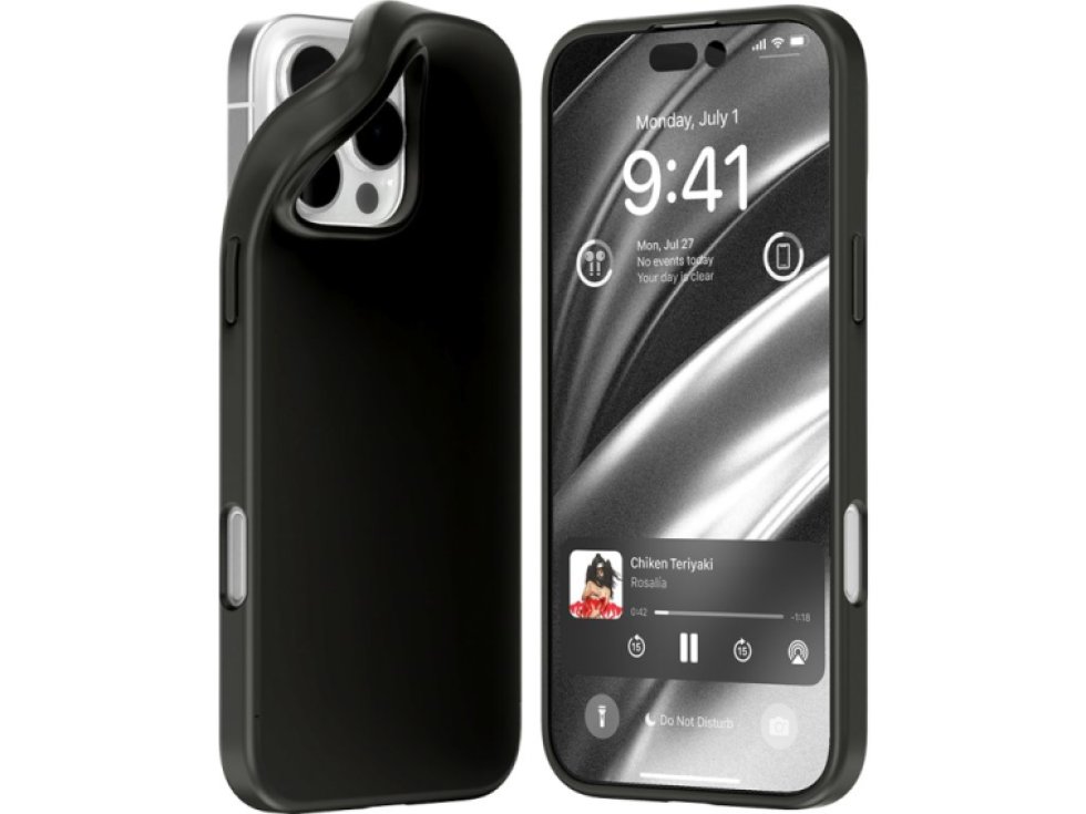 Ochranný kryt na iPhone 16 Pro MAX - Mercury, Soft Feeling Black