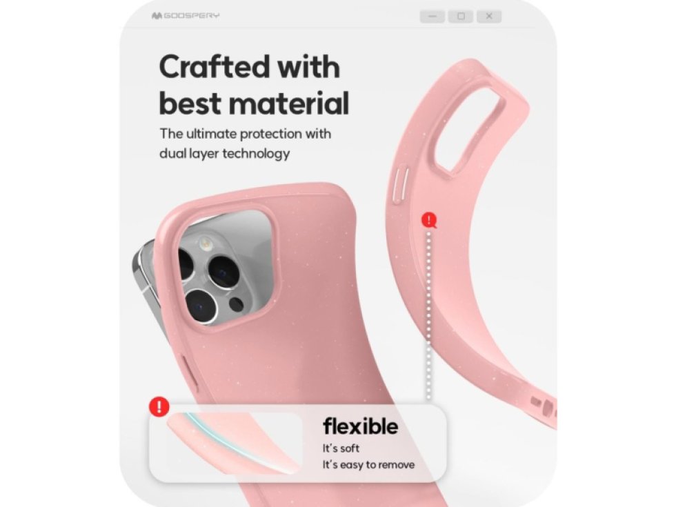 Ochranný kryt na iPhone 15 Pro MAX - Mercury, Jelly Pink