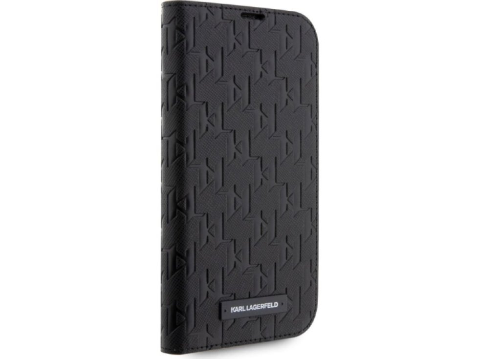 Ochranné pouzdro pro iPhone 14 Pro - Karl Lagerfeld, Saffiano Monogram Book Black KLBKP14LSAKLHPK