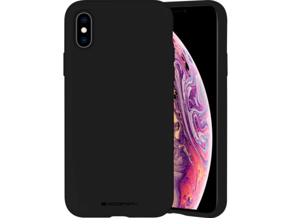 Ochranný kryt pro iPhone XS / X - Mercury, Silicone Black