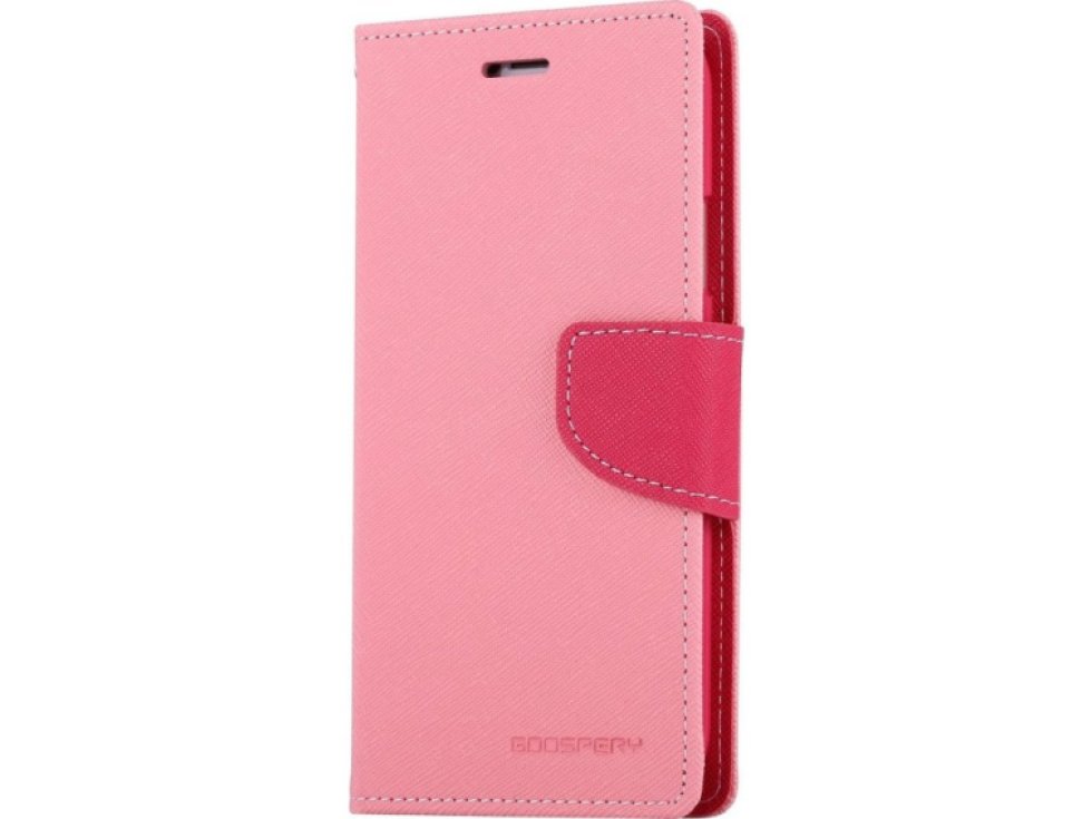 Pouzdro / kryt pro iPhone XS / X - Mercury, Fancy Diary PINK/HOTPINK