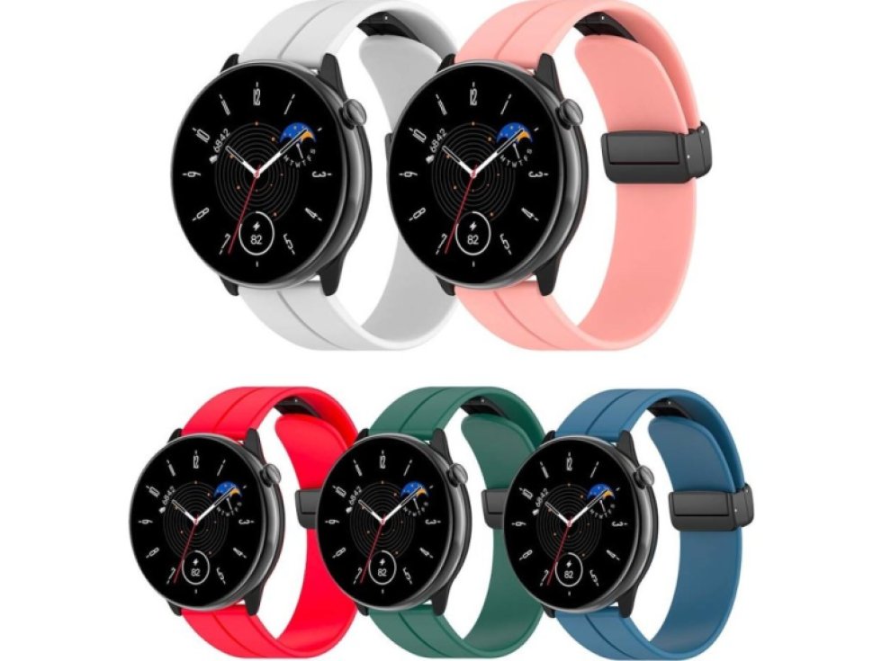 Jednobarevný řemínek s přezkou pro chytré hodinky 22mm