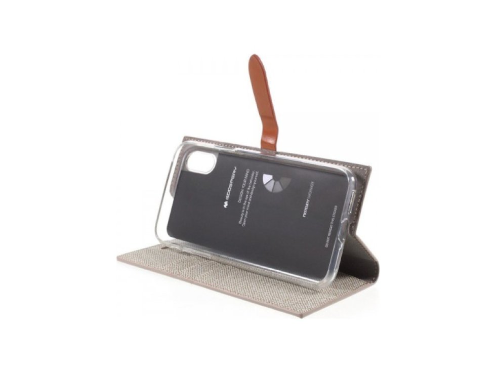 Pouzdro / kryt pro iPhone XS / X - Mercury, Milano Diary BEIGE/BROWN
