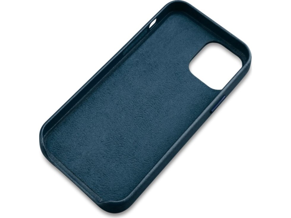 Kožený kryt na iPhone 12 / 12 Pro - iCarer, Original Blue 01.20.RIX1206-BU