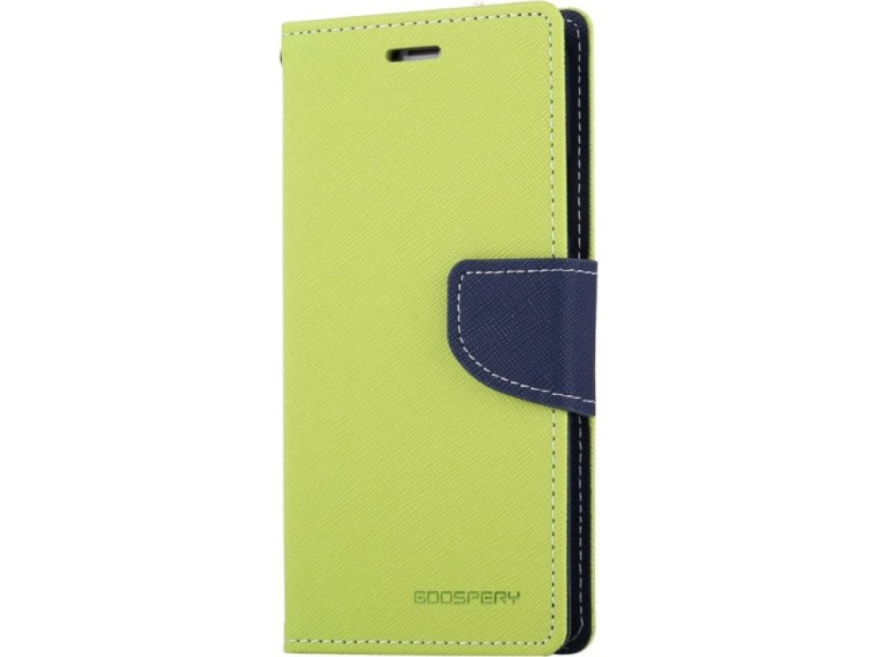 Pouzdro / kryt pro iPhone XS / X - Mercury, Fancy Diary LIME/NAVY