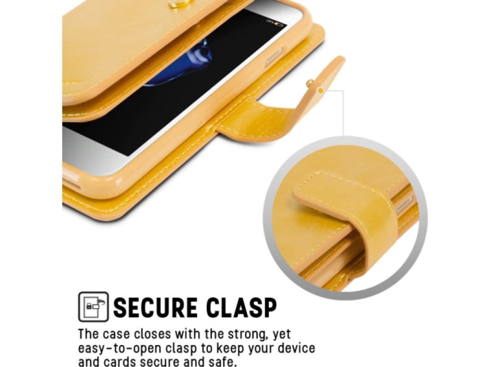 Pouzdro / kryt pro iPhone 7 / 8 / SE (2020/2022) - Mercury, Mansoor Diary Gold