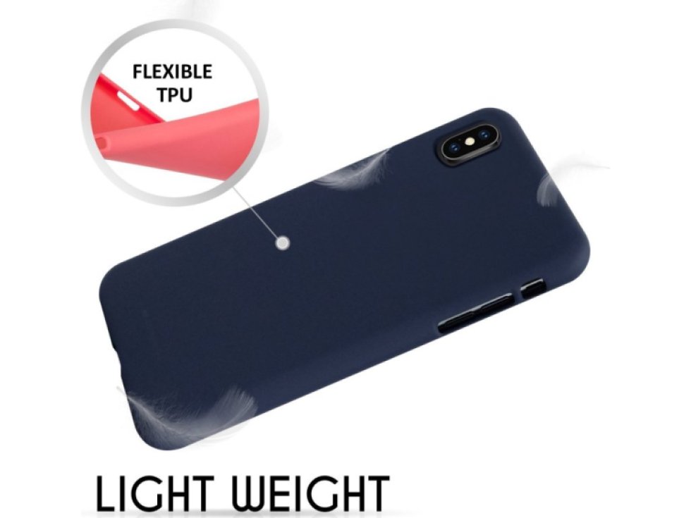 Ochranný kryt pro iPhone XS / X - Mercury, Soft Feeling Midnight Blue