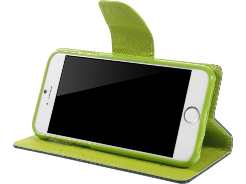 Pouzdro / kryt pro Apple iPhone 6 / 6S - Mercury, Fancy Diary Navy/Lime