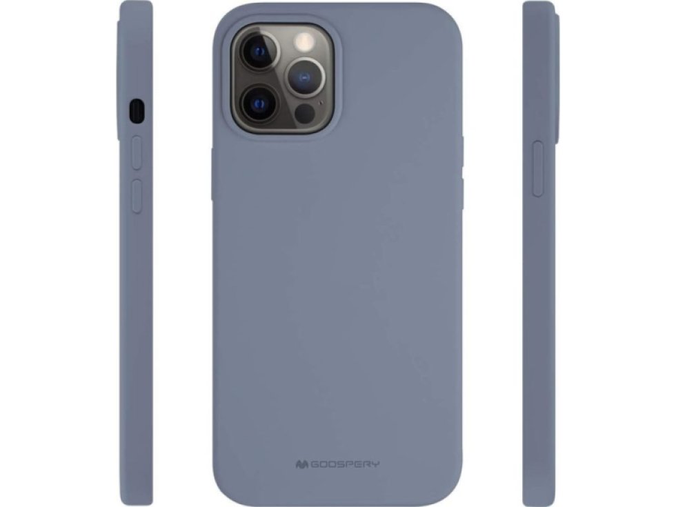 Ochranný kryt pro iPhone 12 Pro MAX - Mercury, Silicone Lavender Gray