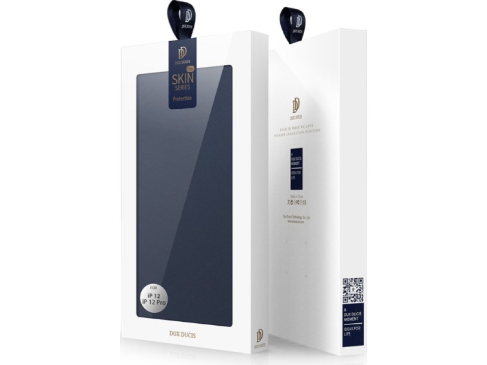 Knížkové pouzdro na iPhone 12 / 12 Pro - DuxDucis, SkinPro Blue