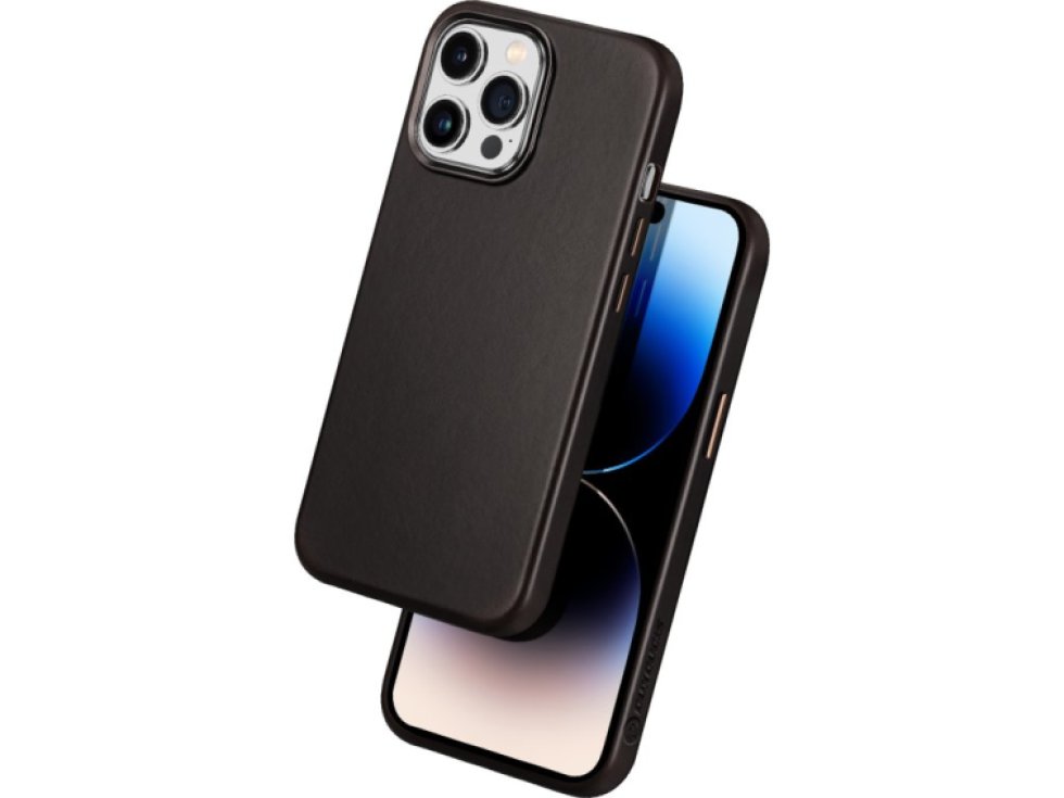 Kožený kryt na iPhone 14 Pro MAX - DuxDucis, Naples with MagSafe Coffee