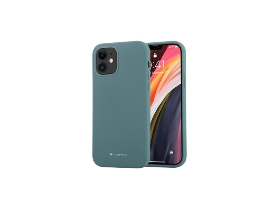Ochranný kryt pro iPhone 12 mini - Mercury, Silicone Green