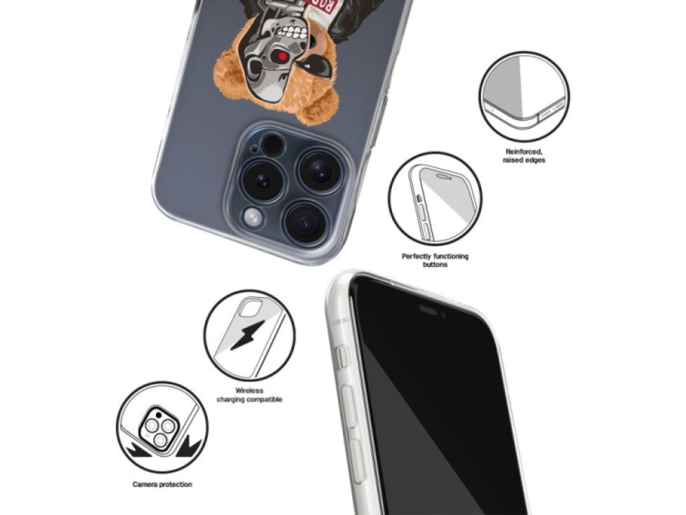 Ochranný kryt na iPhone 11 Pro MAX - Babaco, Teddy Robot 001 BPCTEDDY1004
