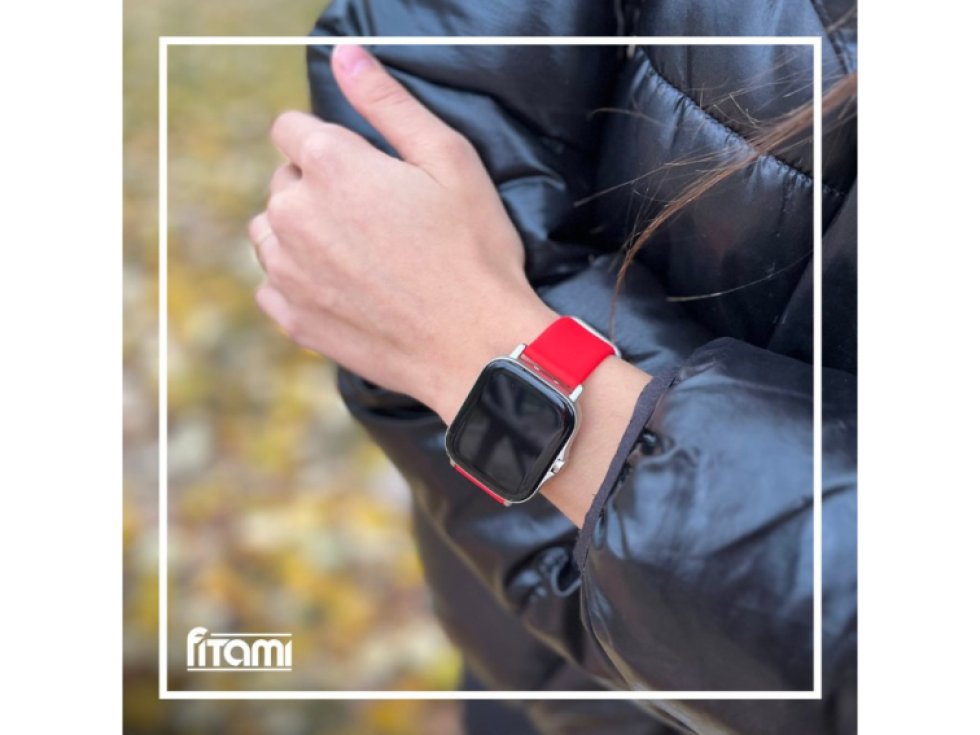 Jednobarevný řemínek pro chytré hodinky - Červený