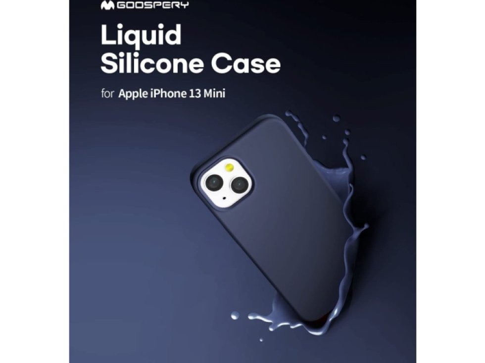 Ochranný kryt pro iPhone 13 mini - Mercury, Silicone Navy