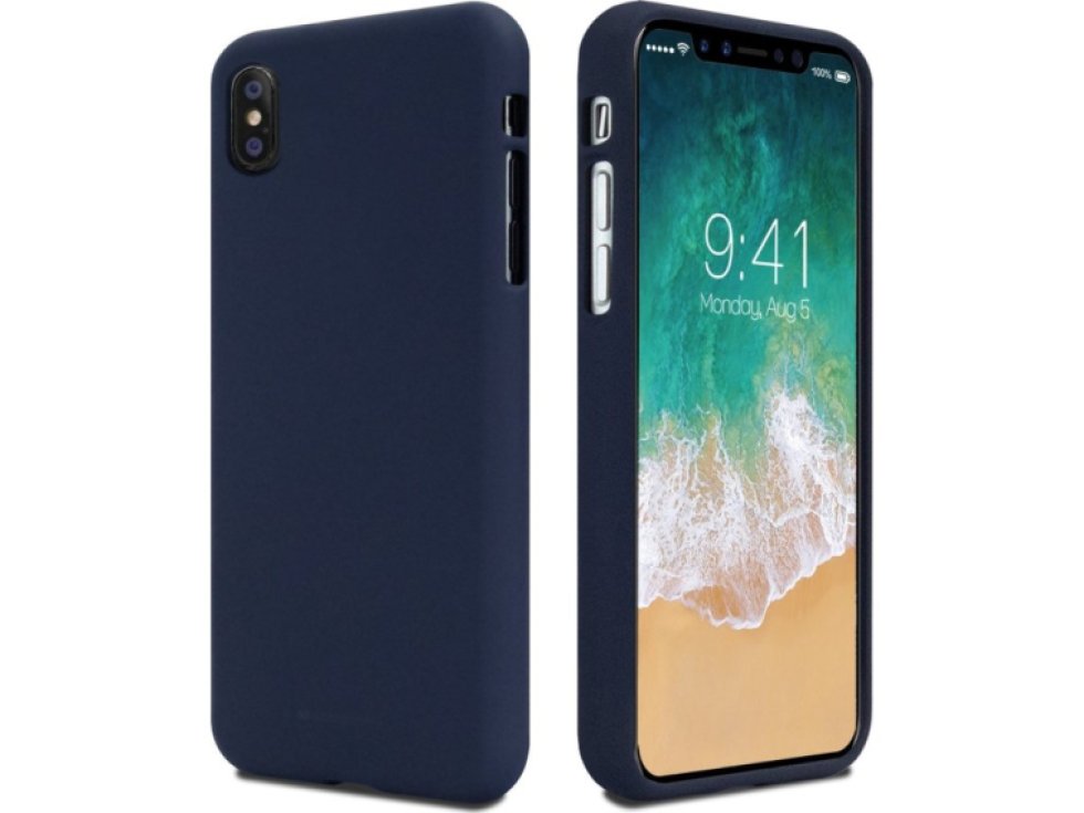 Ochranný kryt pro iPhone XS / X - Mercury, Soft Feeling Midnight Blue