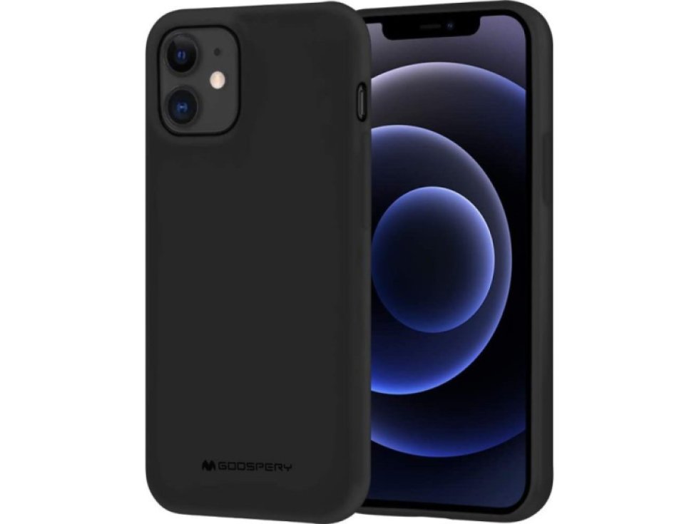 Ochranný kryt pro iPhone 12 mini - Mercury, Soft Feeling Black