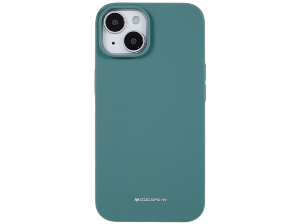 Ochranný kryt na iPhone 15 - Mercury, Silicone Green