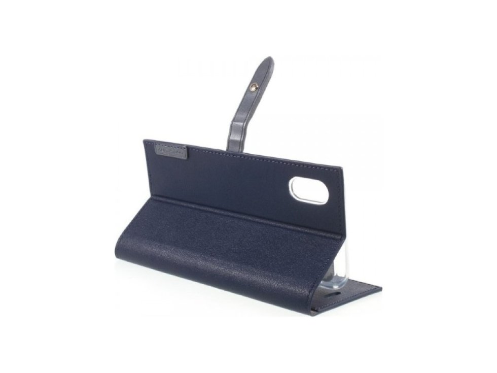 Pouzdro / kryt pro iPhone XS / X - Mercury, Romance Diary NAVY/GREY