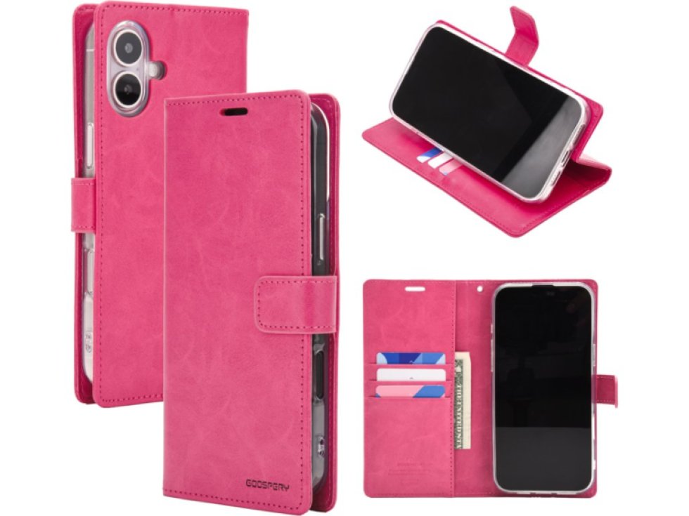 Ochranné pouzdro na iPhone 16 PLUS - Mercury, Bluemoon Diary HotPink