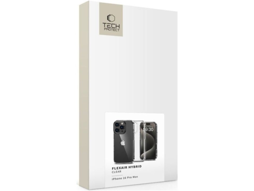 Ochranný kryt na iPhone 16 Pro MAX - Tech-Protect, Flexair Hybrid Clear