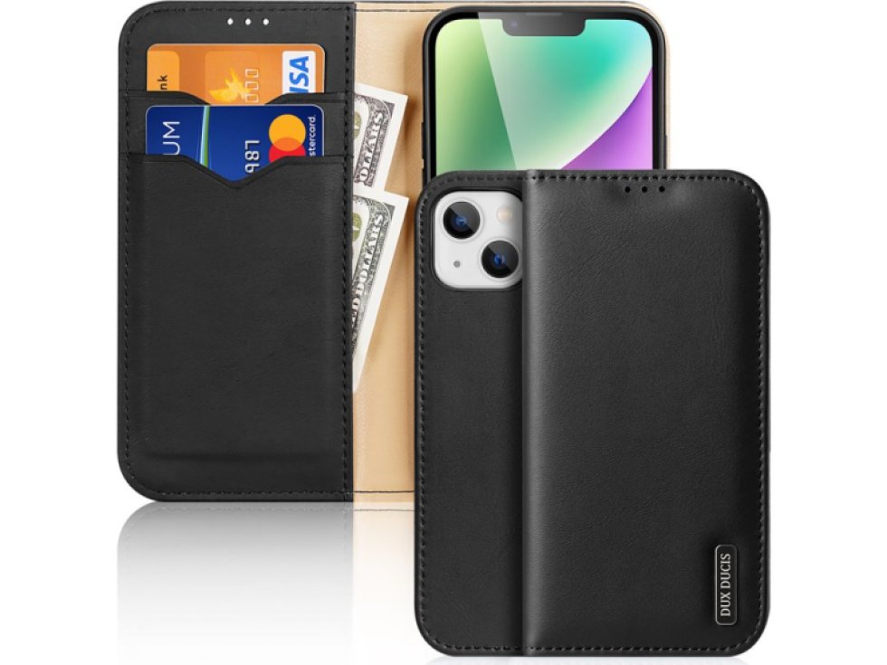 Knížkové pouzdro na iPhone 14 - DuxDucis, Hivo Black