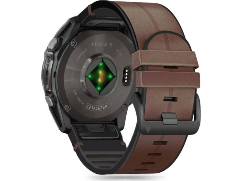 Řemínek pro Garmin Fenix 5X / 5X PLUS / 6X / 6X PRO / 7X / 8 (51mm) - Tech-Protect, Silicone PU Brown