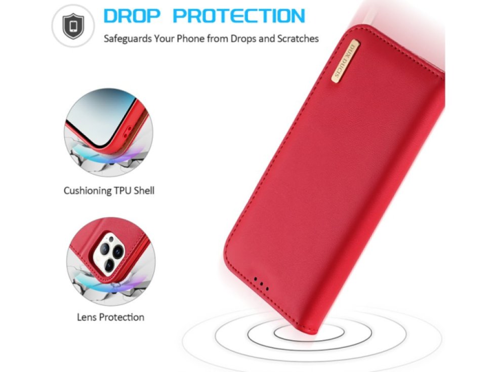 Knížkové pouzdro na iPhone 14 Pro MAX - DuxDucis, Hivo Red