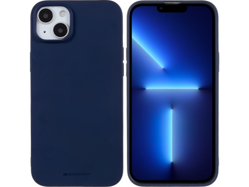 Ochranný kryt na iPhone 15 PLUS - Mercury, Soft Feeling Midnight Blue