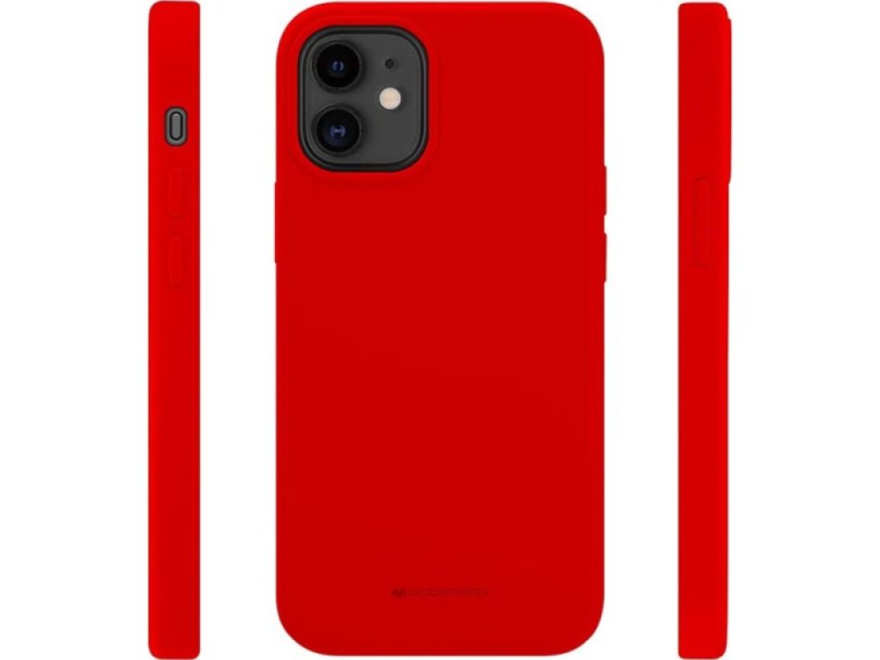 Ochranný kryt pro iPhone 12 mini - Mercury, Silicone Red
