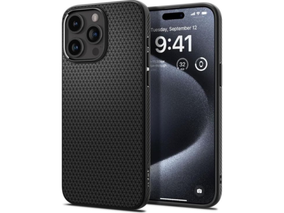 Ochranný kryt na iPhone 15 Pro - Spigen, Liquid Air Black