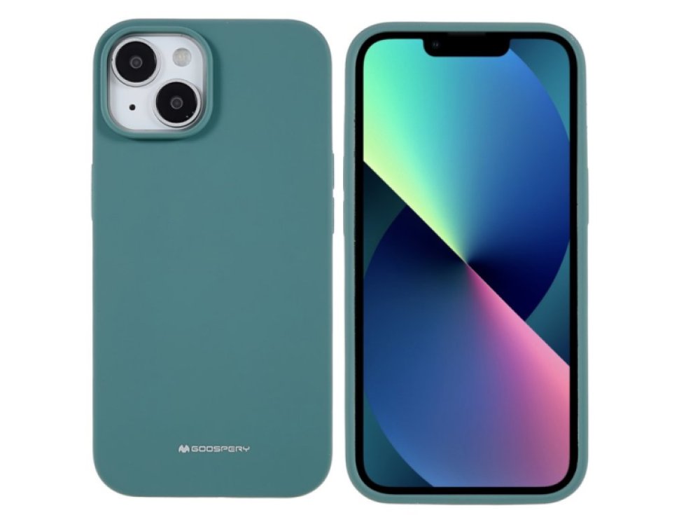 Ochranný kryt na iPhone 15 - Mercury, Silicone Green