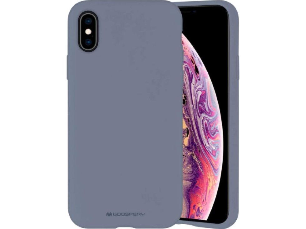 Ochranný kryt pro iPhone XS / X - Mercury, Silicone Lavender Gray
