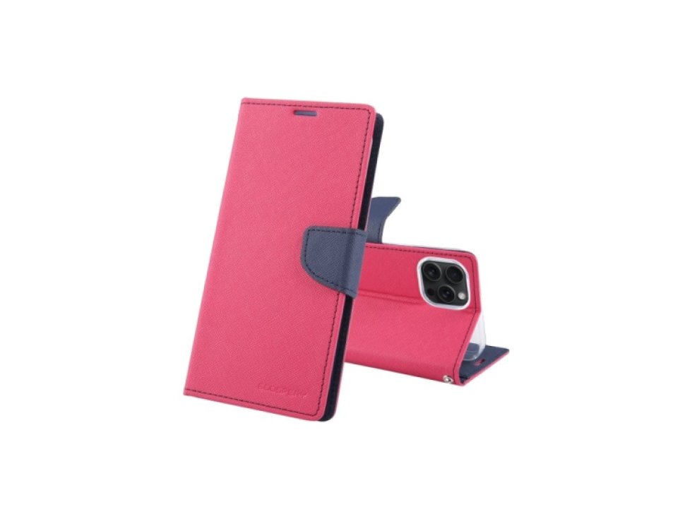 Pouzdro na iPhone 15 Pro - Mercury, Fancy Diary HotPink/Navy