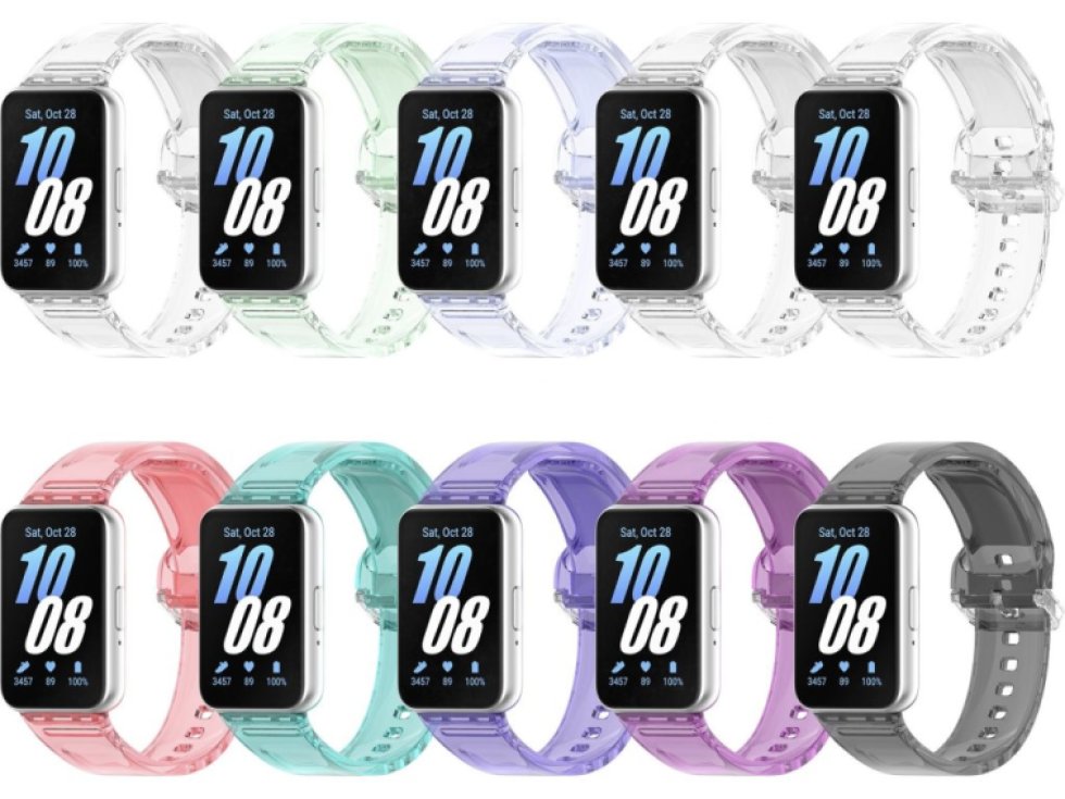 Silikonový průhledný řemínek měnící barvu pro Samsung Galaxy Fit 3