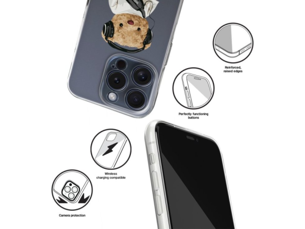 Ochranný kryt na iPhone XR - Babaco, Teddy Trendy 001 BPCTEDDY22508