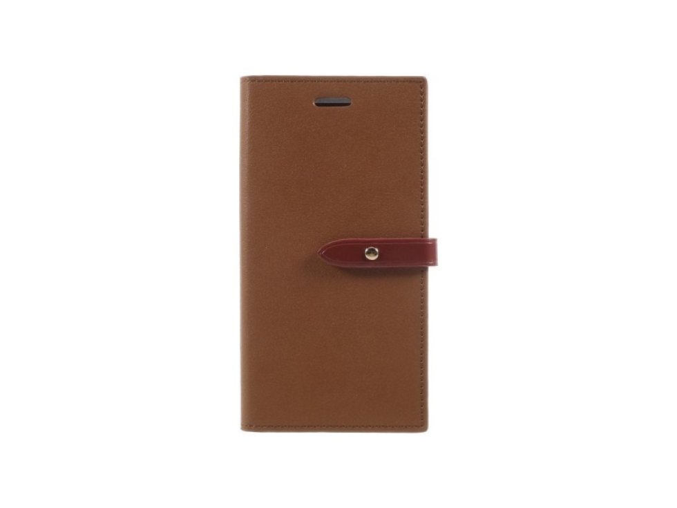Pouzdro / kryt pro iPhone XS / X - Mercury, Romance Diary BROWN/WINE