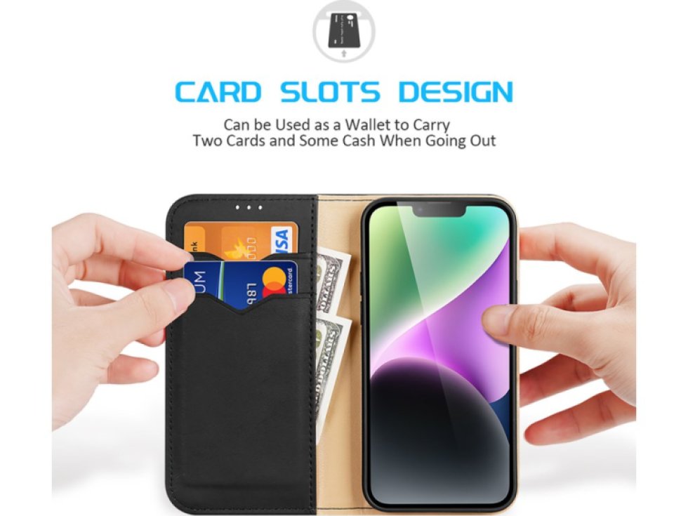 Knížkové pouzdro na iPhone 14 PLUS - DuxDucis, Hivo Black