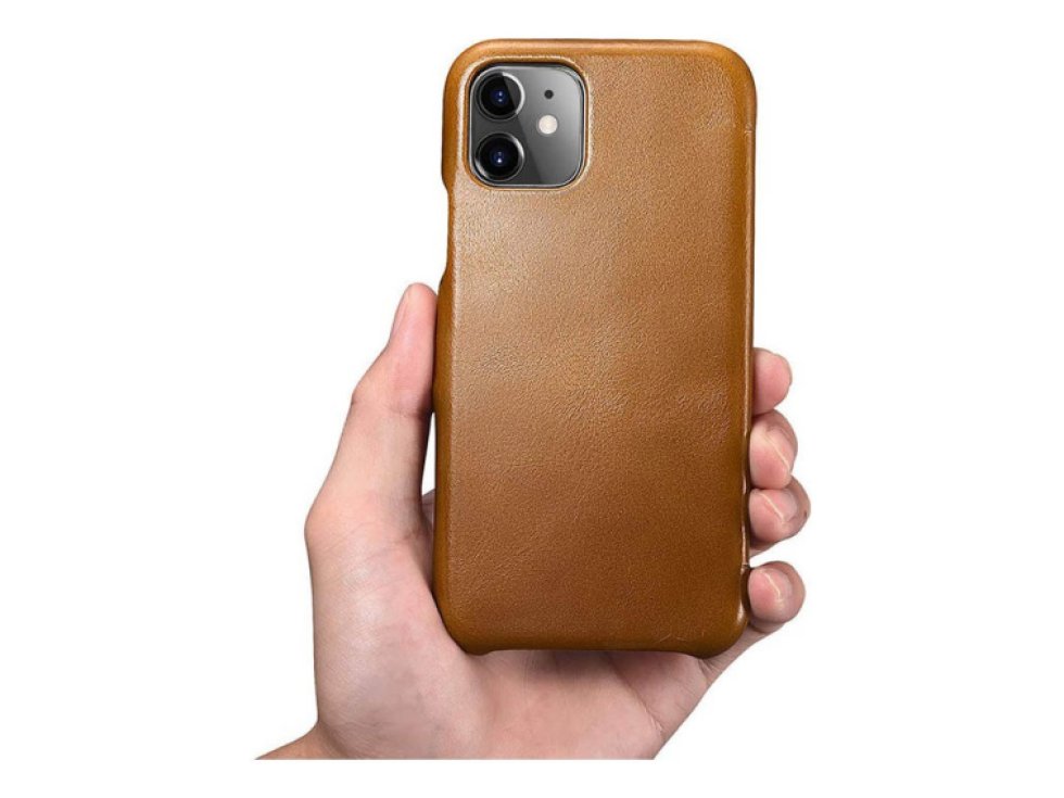 Knížkové pouzdro pro iPhone 12 mini - iCarer, Vintage Khaki 01.20.RIX1209-GG