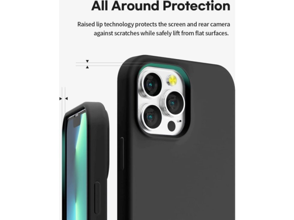 Ochranný kryt pro iPhone 13 Pro - Mercury, Silicone Black