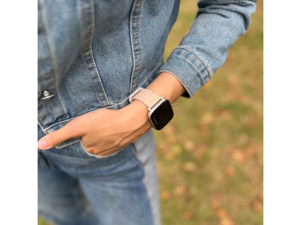 Stylový řemínek s magnetem pro chytré hodinky - Béžový